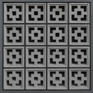 Square 3D vent blocks 200mm × 200mm and 300mm × 300mm – decorative concrete ventilation blocks in Kenya by Cabro Blocks.