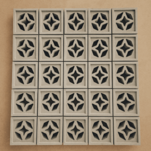 StarFlow Vent Block 200mm x 200mm x 60mm – modern concrete breeze block design by Cabro Blocks Kenya